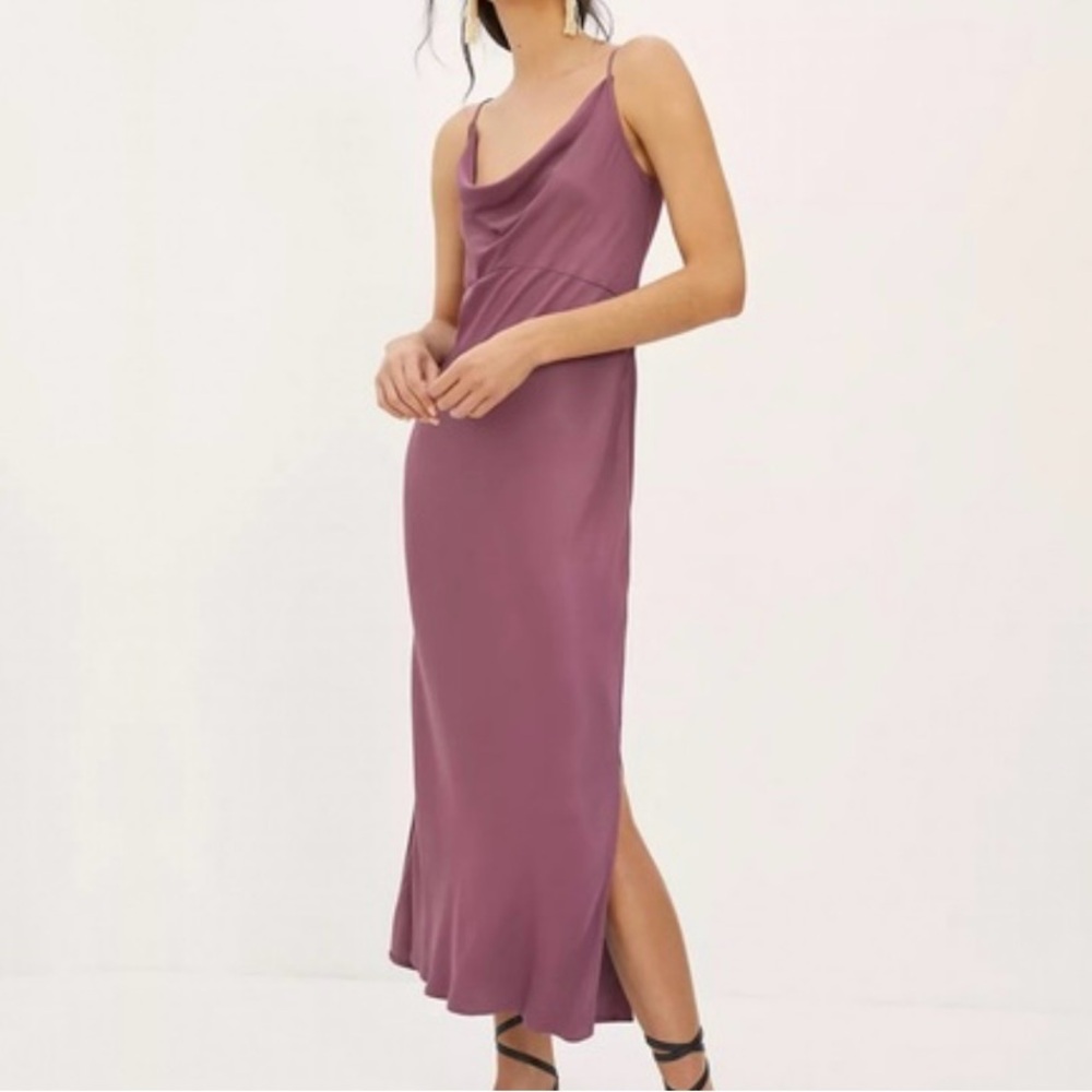 Anthropology Mauve Slip Dress